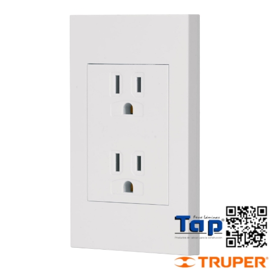 Imagen de PLACA ARMADA CONTACTO DUPLEX 3 MOD ESPAÑOLA BLANCO