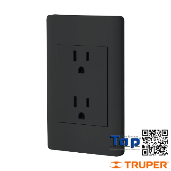 Imagen de PLACA ARMADA CONTACTO DUPLEX 3 MOD LISBOA NEGRA