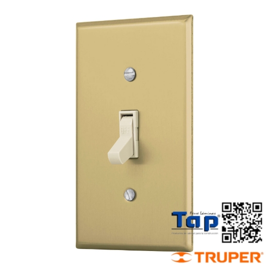 Imagen de PLACA ARMADA INTERRUPTOR SENCILLO LINEA STD ALU
