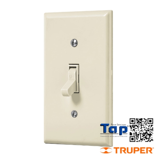 Imagen de PLACA ARMADA INTERRUPTOR SENCILLO LINEA STD MARFIL