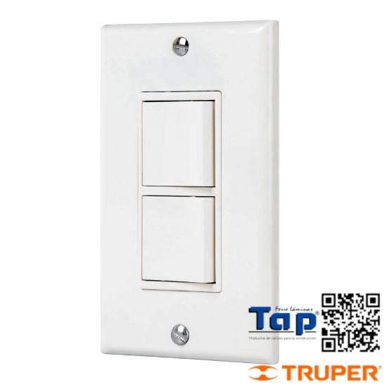 Imagen de PLACA ARMADA INTERRUPTOR SENCILLO Y 3 VIAS CLASSIC
