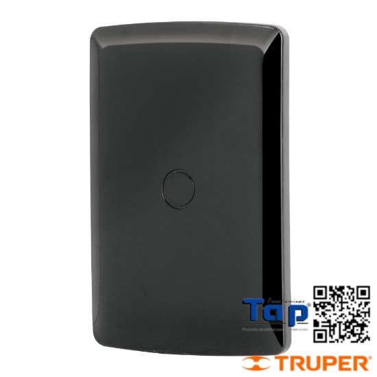 Imagen de PLACA CIEGA ITALIANA COLOR NEGRO VOLTECK