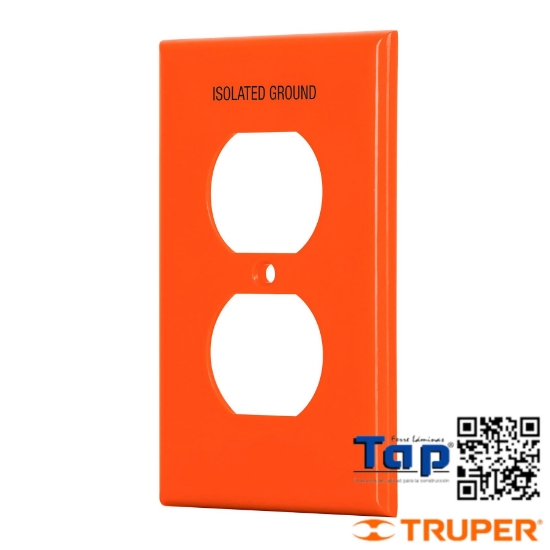 Imagen de PLACA P CONTACTO DUPLEX TIERRA AISLADA LINEA ESTANDAR