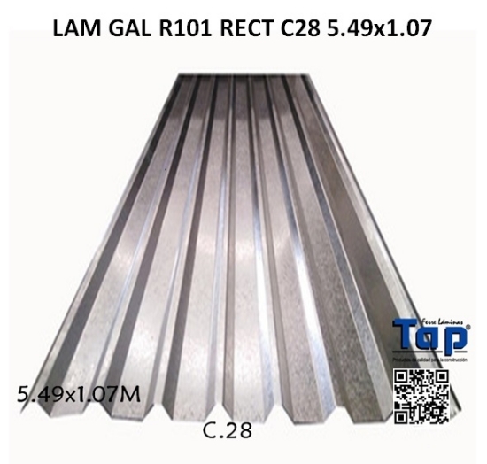 Imagen de LAM GAL R101 RECT C28 5.49x1.07