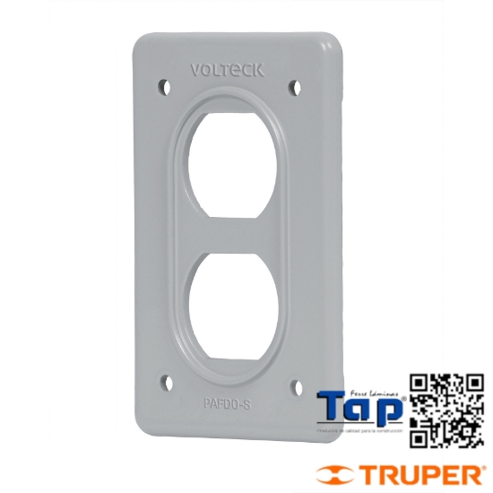 Imagen de PLACA T FS DOBLE SOBREPONER VOLTECK