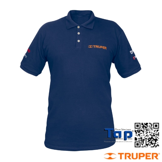 Imagen de PLAYERA T POLO AZUL P CABALLERO TALLA XXG TRUPER