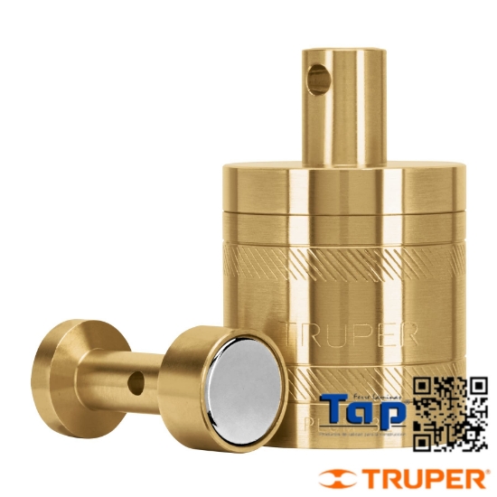 Imagen de PLOMADA LATON 12 OZ C CENTRO Y GUIA MAGNETICA TRUPER