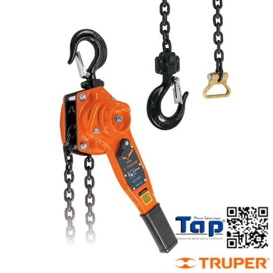 Imagen de POLIPASTO PALANCA  3/4 TON TRUPER