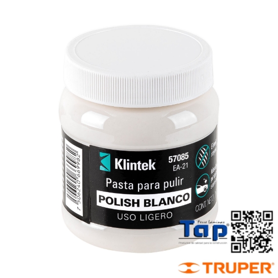 Imagen de POLISH EN PASTA BLANCA P AUTO 250 G USO LIGERO KLINTEK