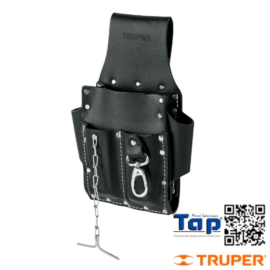 Imagen de PORTA HERRAMIENTAS GDE CUERO 7 COMPARTIMENTOS TRUPER
