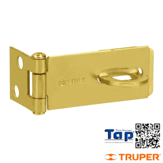 Imagen de PORTACANDADO ACERO LATONADO 044 1-3/4" HERMEX