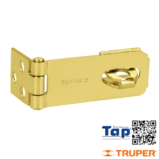 Imagen de PORTACANDADO ACERO LATONADO 062 2-1/2" HERMEX