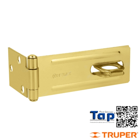 Imagen de PORTACANDADO ACERO LATONADO 113 4-1/2" HERMEX