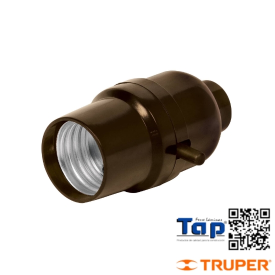 Imagen de PORTALAMP BAQUELITA C INTERRUPTOR BARRA VOLTECK