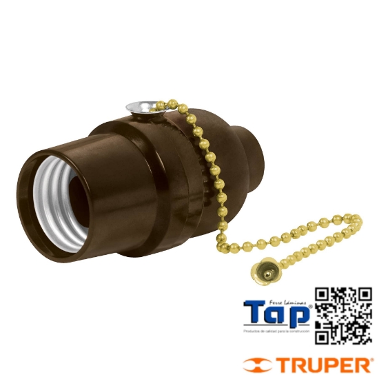 Imagen de PORTALAMP BAQUELITA C INTERRUPTOR CADENA,VOLTECK B