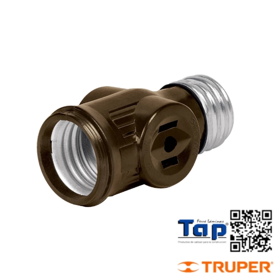 Imagen de PORTALAMP BAQUELITA DOBLE CONTACTO VOLTECK