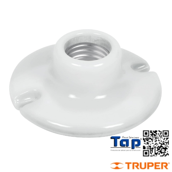 Imagen de PORTALAMP PORCELANA 087 3-1/2" REDONDA VOLTECK