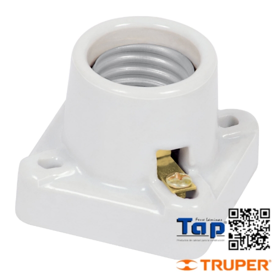 Imagen de PORTALAMP PORCELANA CUADRADO VOLTECK