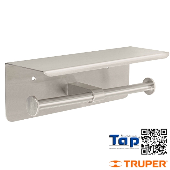 Imagen de PORTARROLLO DOBLE EN SATIN C SOPORTE P CELULAR FOSET