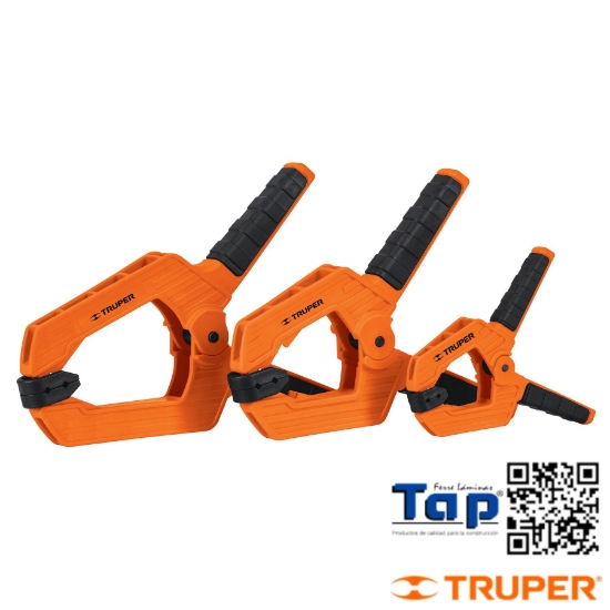 Imagen de PRENSA RESORTE 100 4" CUERPO NYLON C MANGO TPR