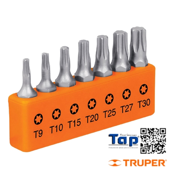 Imagen de PTA TORX COMBI LARGO 025 1" TRUPER EXPERT JGO 7