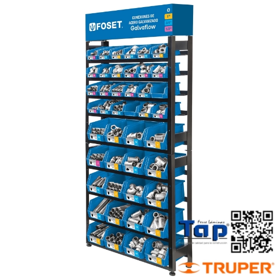 Imagen de RACK C CONEXIONES ACERO GALVANIZADO FOSET