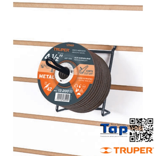 Imagen de RACK P DISCOS ABRASIVOS 113 4-1/2" TRUPER