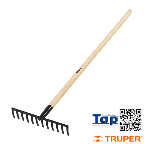 Imagen de RASTRILLO RECTO 12 DIENTES MANGO 1200 48" PRETUL