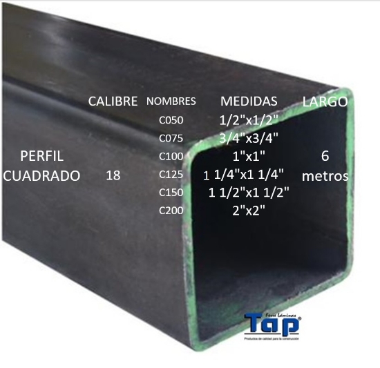 Imagen de PERFIL CUADRADO PTR