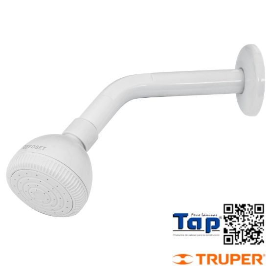 Imagen de REGADERA  PCO REDONDA 062 2-1/2" BLANCA FOSET