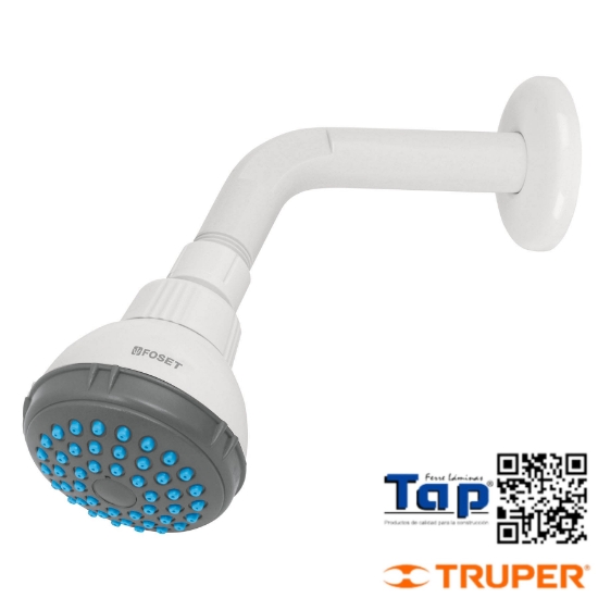 Imagen de REGADERA  PCO REDONDA 062 2-1/2" GRIS-BLANCA FOSET