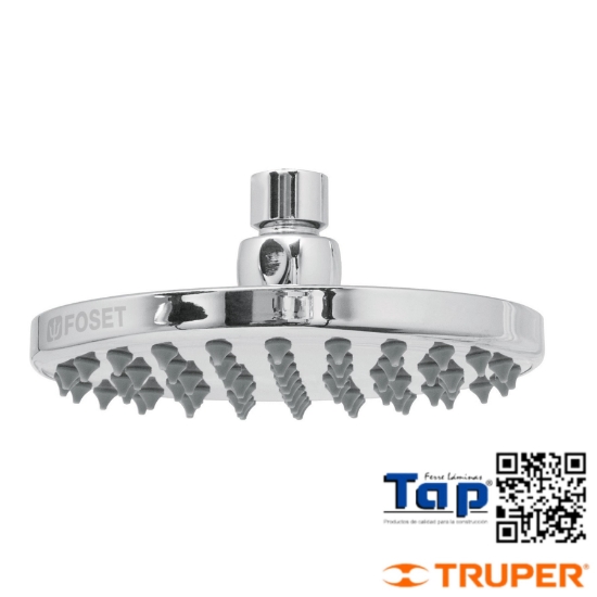 Imagen de REGADERA CROMO 150 6" PLATO REDONDO SIN BRAZO FOSET