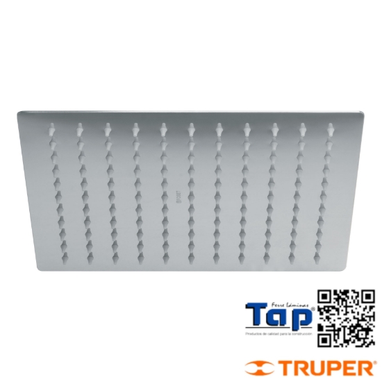 Imagen de REGADERA CROMO 250 10" PLATO CUADRADO DELGADO SIN BRAZO FOSE