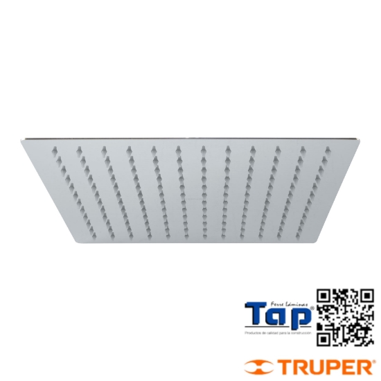 Imagen de REGADERA CROMO 300 12" PLATO CUADRADO DELGADO SIN BRAZO FOSE