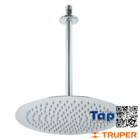 Imagen de REGADERA CROMO 300 12" PLATO REDONDO DELGADO C BRAZO FOSET
