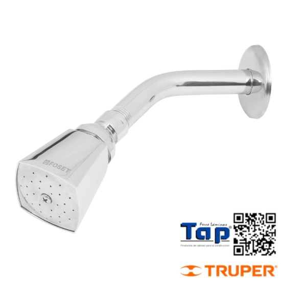Imagen de REGADERA CUA 050 2" BRAZO Y CHAPETON ACERO FOSET