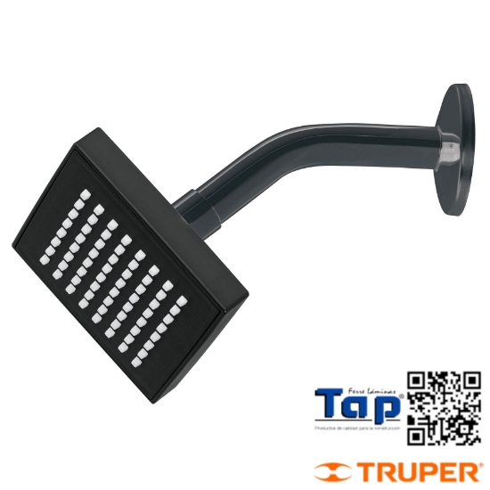 Imagen de REGADERA CUA 100 4" ACA NEGRO MATE C BRAZO FOSET