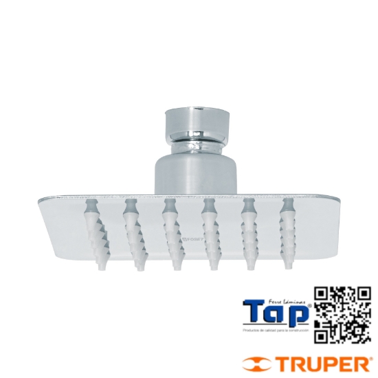 Imagen de REGADERA CUA 100 4" ACERO INOX SIN BRAZO CROMO TUBIG