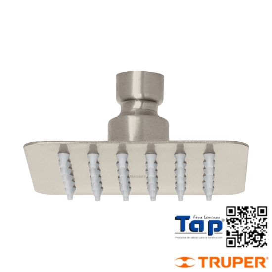 Imagen de REGADERA CUA 100 4" ACERO INOX SIN BRAZO SATIN TUBIG