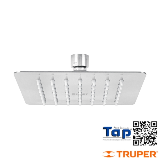 Imagen de REGADERA CUA 150 6" ACERO INOX SIN BRAZO CROMO TUBIG