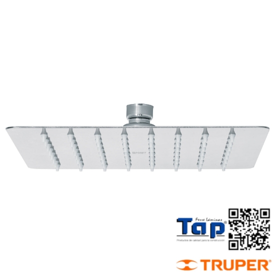 Imagen de REGADERA CUA 200 8" ACERO INOX SIN BRAZO CROMO TUBIG