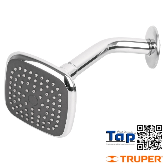 Imagen de REGADERA CUA 3-3/4" BRAZO Y CHAPETON ACERO FOSET