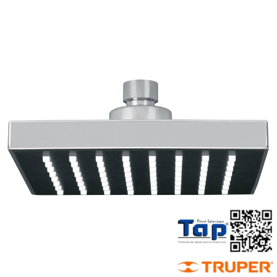 Imagen de REGADERA CUA ABS 150 6" ACA CROMO SIN BRAZO FOSET