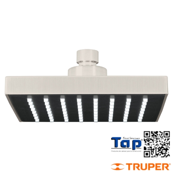 Imagen de REGADERA CUA ABS 150 6" ACA SATIN SIN BRAZO FOSET