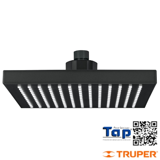 Imagen de REGADERA CUA ABS 200 8" ACA NEGRO MATE SIN BRAZO FOSET
