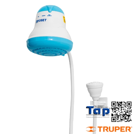 Imagen de REGADERA ELECTRICA 4 TEMPERATURAS 5-3/8" AZUL FOSET