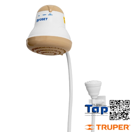 Imagen de REGADERA ELECTRICA 4 TEMPERATURAS 5-3/8" BEIGE FOSET