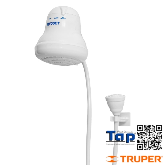 Imagen de REGADERA ELECTRICA 4 TEMPERATURAS 5-3/8" BLANCA FOSET