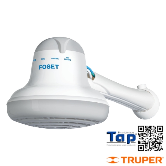 Imagen de REGADERA ELECTRICA 4 TEMPERATURAS 6-1/2" GRIS FOSET