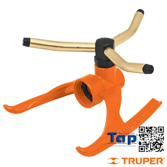 Imagen de REGADERA GIRATORIA C 3 BRAZOS COLOR LATON TRUPER